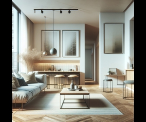minimalistyczne wnętrze mieszkanie